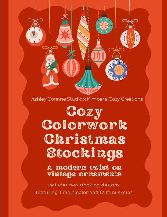 Cozy Colorwork Christmas Stockings Pattern (PDF Download - Available October 16)